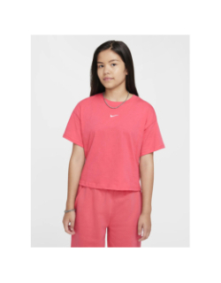 T-shirt à manches courtes sportwear essential rose fille - Nike