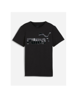 T-shirt camo graff noir garçon - Puma