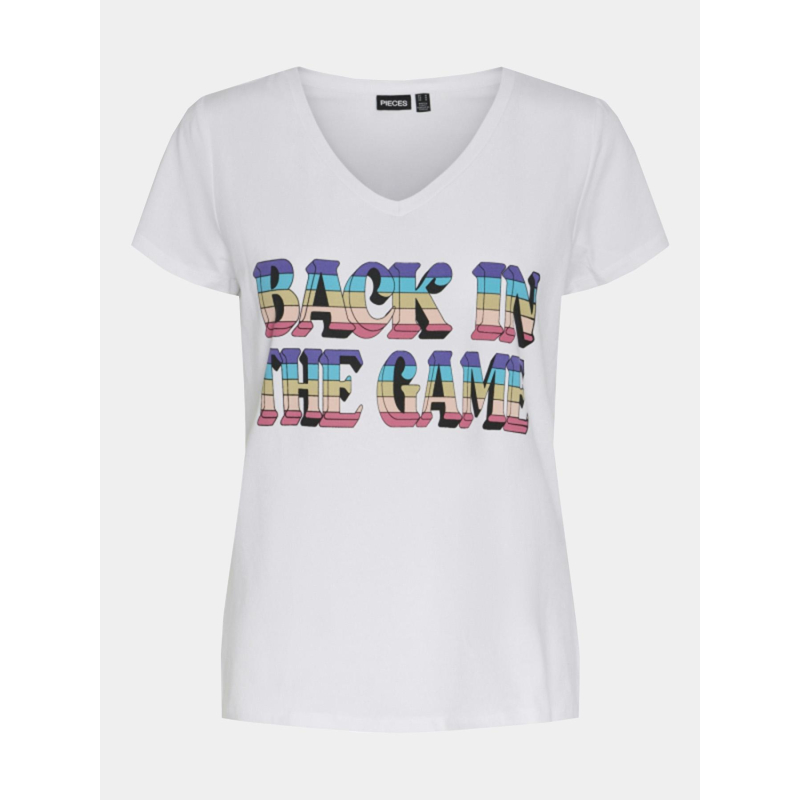 T-shirt merima back in the game blanc femme - Pieces