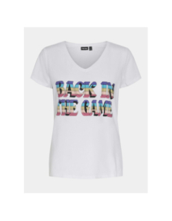 T-shirt merima back in the game blanc femme - Pieces