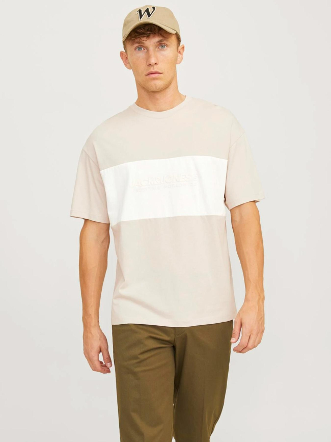 T-shirt à manches courtes legacy beige homme - Jack & Jones