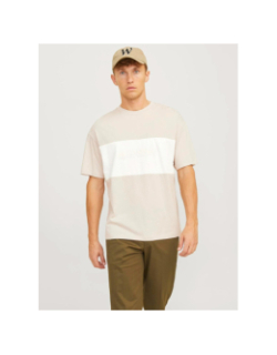 T-shirt à manches courtes legacy beige homme - Jack & Jones