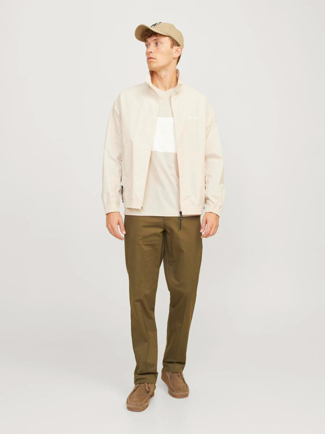 T-shirt à manches courtes legacy beige homme - Jack & Jones