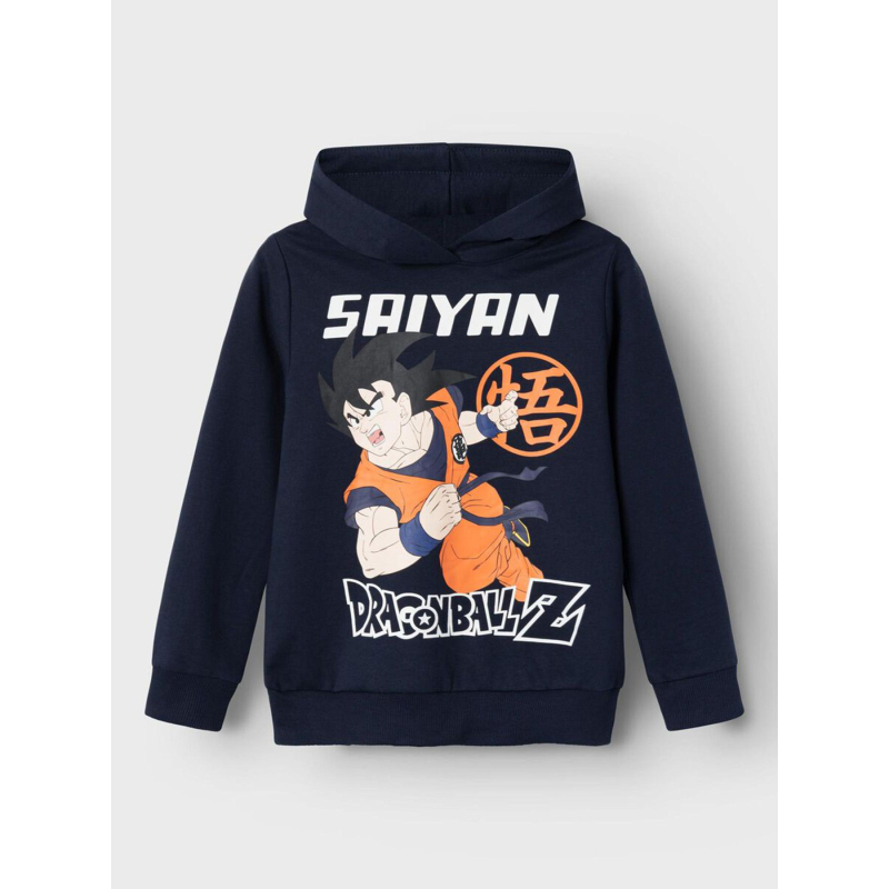 Sweat à capuche dragon ball z saiyan bleu marine enfant - Name It