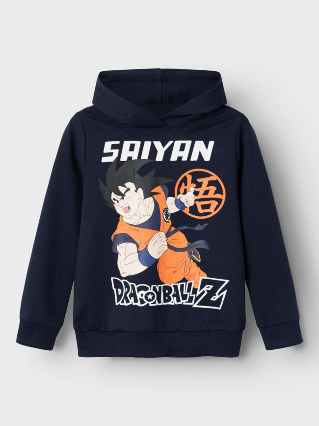 Sweat à capuche dragon ball z saiyan bleu marine enfant - Name It