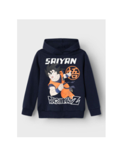 Sweat à capuche dragon ball z saiyan bleu marine enfant - Name It