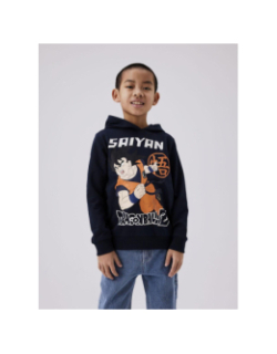 Sweat à capuche dragon ball z saiyan bleu marine enfant - Name It