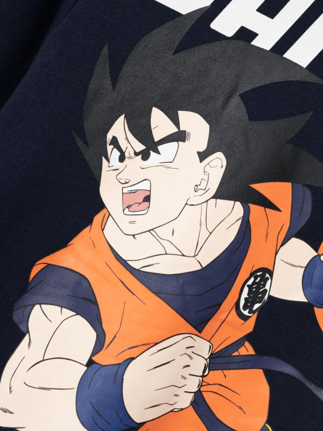 Sweat à capuche dragon ball z saiyan bleu marine enfant - Name It