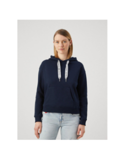 Sweat à capuche drawcor logo bleu marine femme - Tommy Jeans