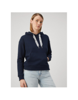 Sweat à capuche drawcor logo bleu marine femme - Tommy Jeans