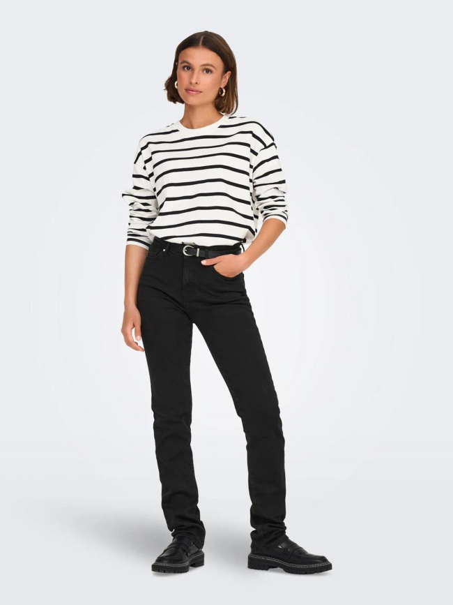 Jean taille moyenne slim fit onlsui noir femme - Only