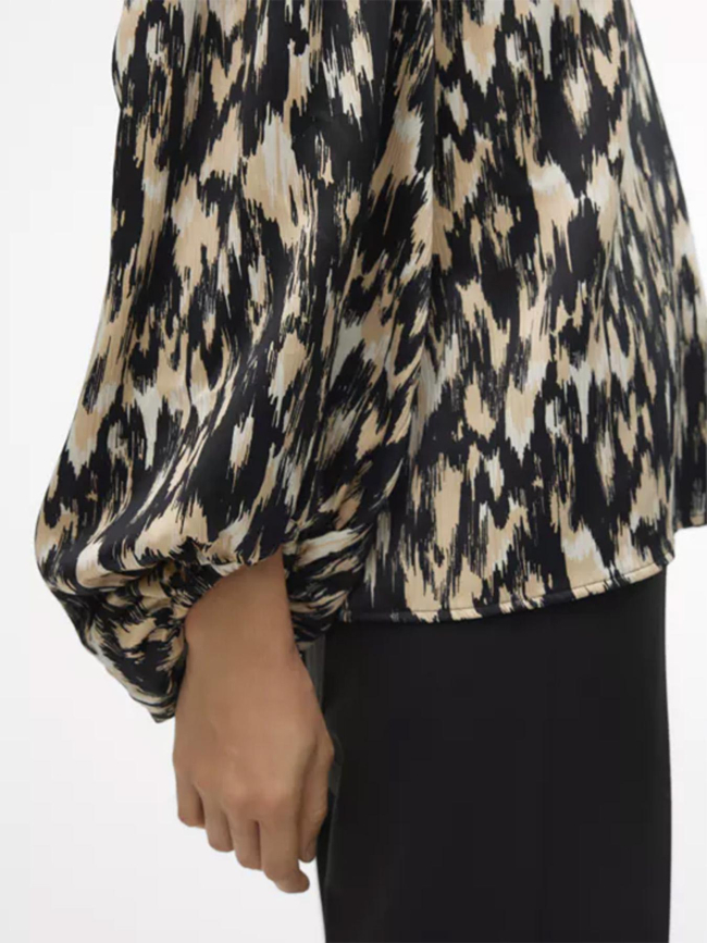 Blouse imprimée mina noir beige femme - Vero Moda