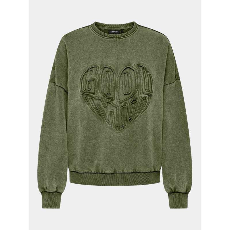 Sweat linda vert femme - Only