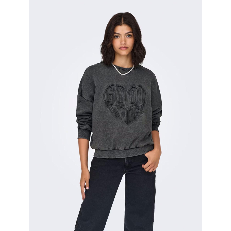 Sweat linda gris anthracite femme - Only