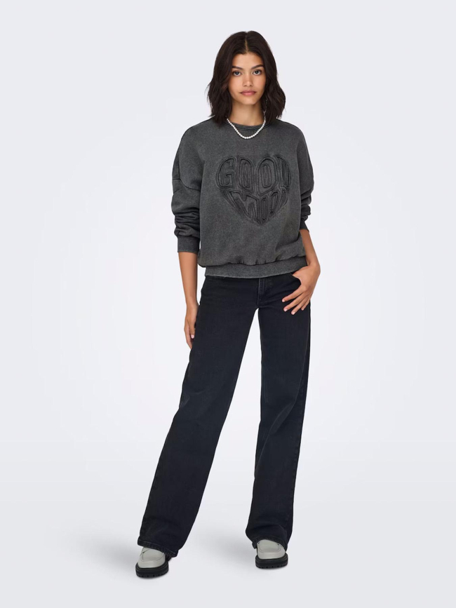 Sweat linda gris anthracite femme - Only