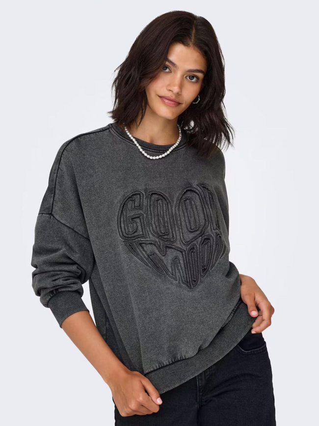 Sweat linda gris anthracite femme - Only