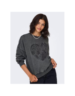 Sweat linda gris anthracite femme - Only