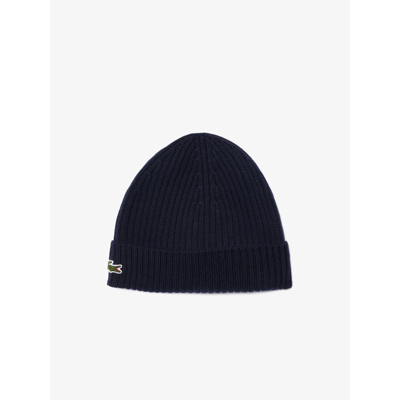 Bonnet laine bleu marine - Lacoste