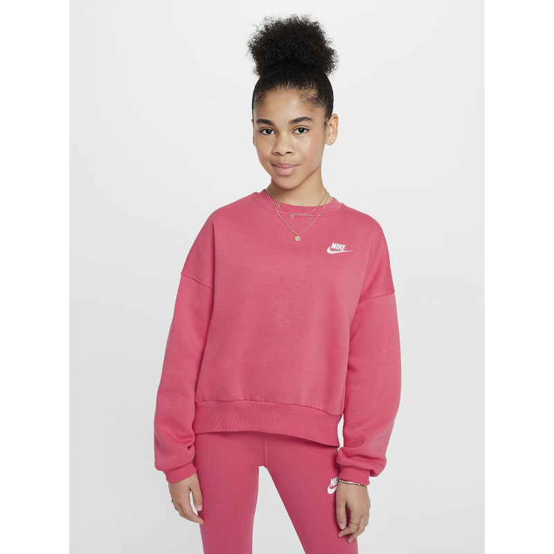 Sweat club flc crop rose fille - Nike