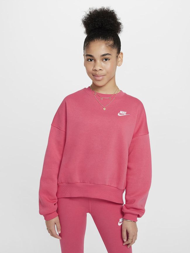 Sweat club flc crop rose fille - Nike