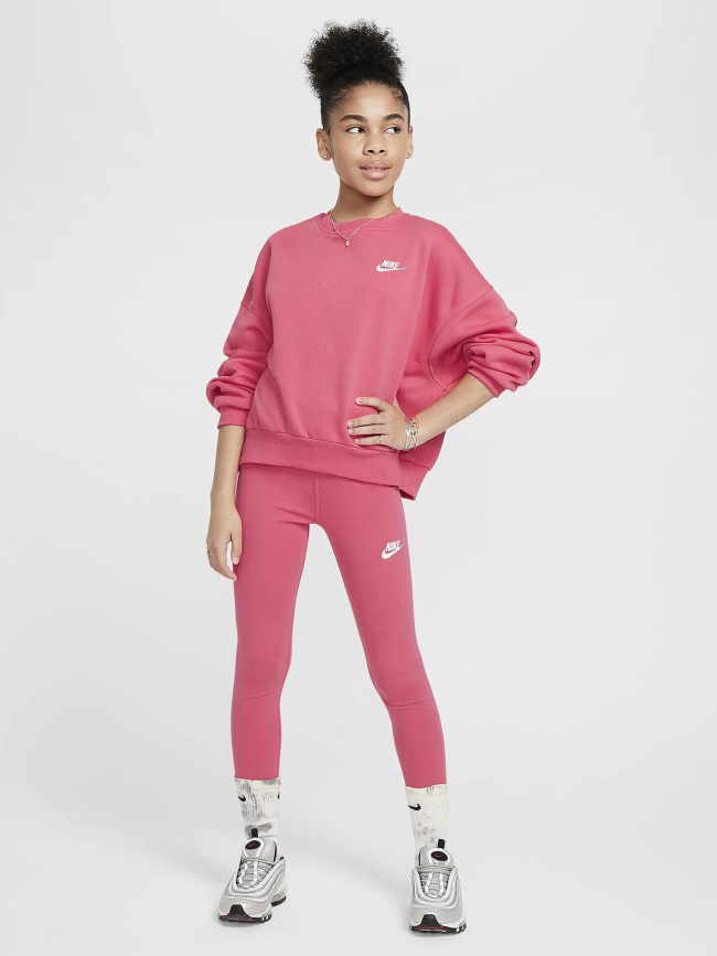 Sweat club flc crop rose fille - Nike