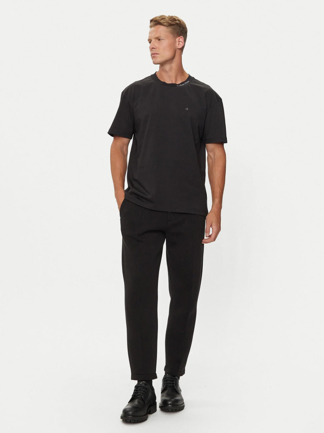 T-shirt neck logo noir homme - Calvin Klein