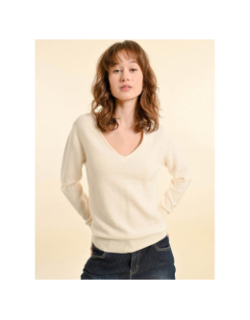 Pull uni dos en dentelle blanc femme - Molly Bracken