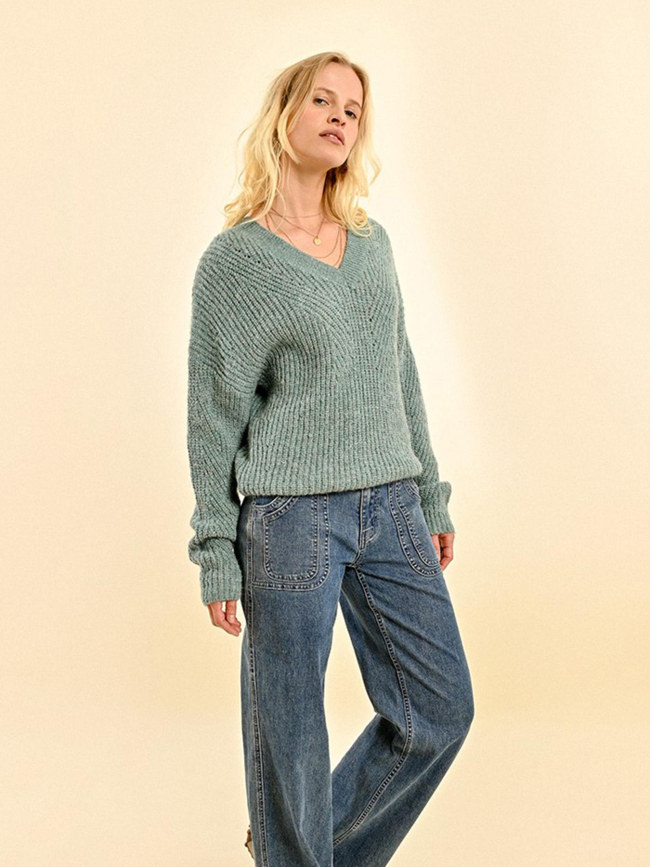 Pull en maille pailleté bleu femme - Molly Bracken