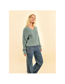 Pull en maille pailleté bleu femme - Molly Bracken