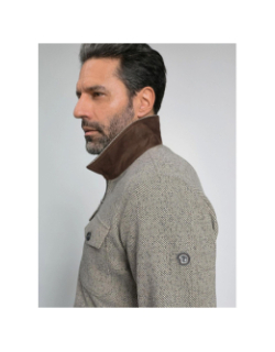 Veste zippé signature seabreeze beige homme - Benson & Cherry