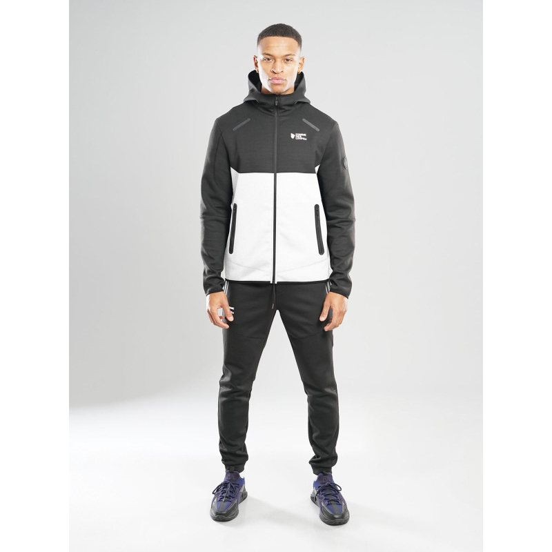 Ensemble survêtement keyzer blanc noir homme - Comme Des Loups