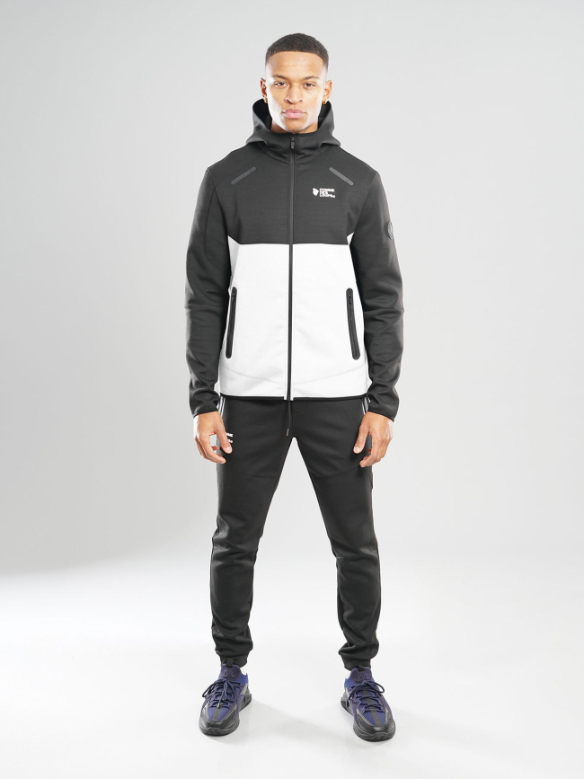 Ensemble survêtement keyzer blanc noir homme - Comme Des Loups