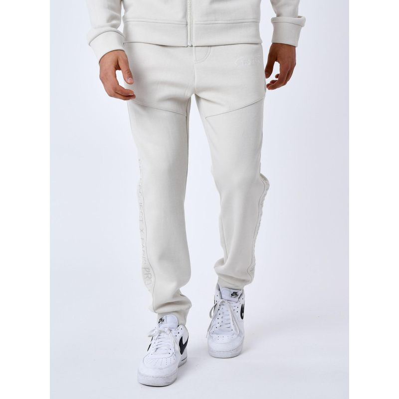 Jogging bande logo signature beige homme - Project X Paris