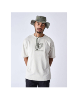 T-shirt cœur brodé beige homme - Project X Paris