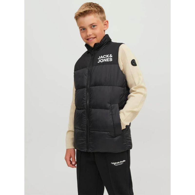 Doudoune sans manche toby noir garçon - Jack & Jones