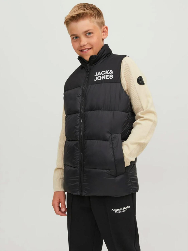 Doudoune sans manche toby noir garçon - Jack & Jones