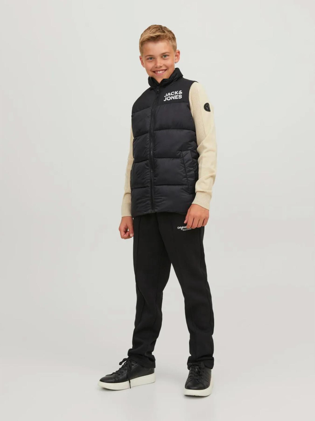 Doudoune sans manche toby noir garçon - Jack & Jones