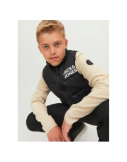 Doudoune sans manche toby noir garçon - Jack & Jones