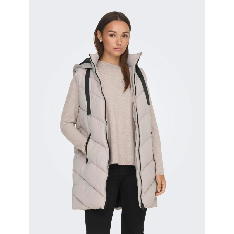 Doudoune sans manche skylar beige femme - JDY