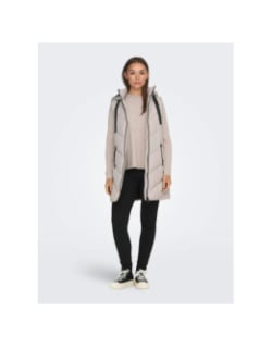 Doudoune sans manche skylar beige femme - JDY