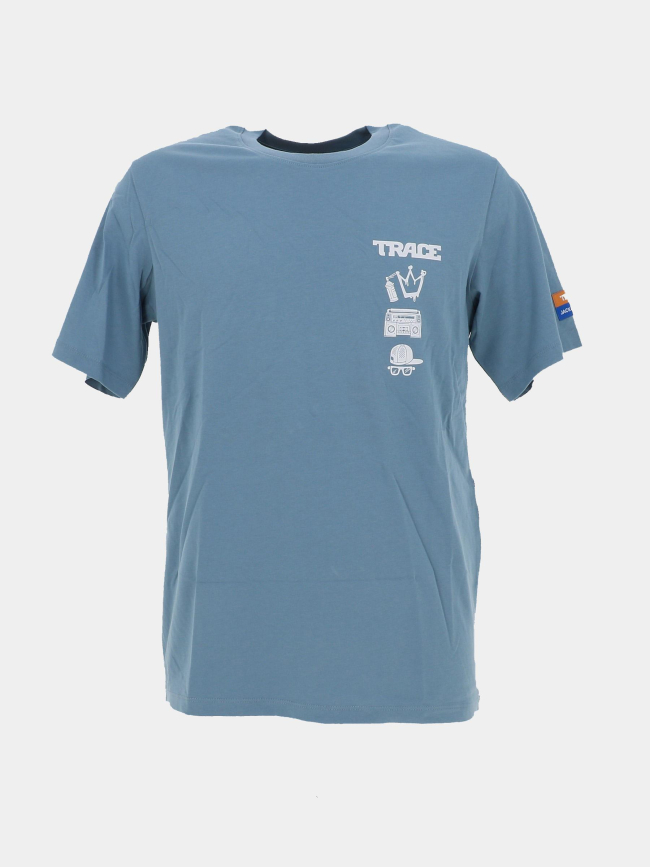 T-shirt à manches courtes trace boom bleu homme - Jack & Jones