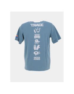 T-shirt à manches courtes trace boom bleu homme - Jack & Jones