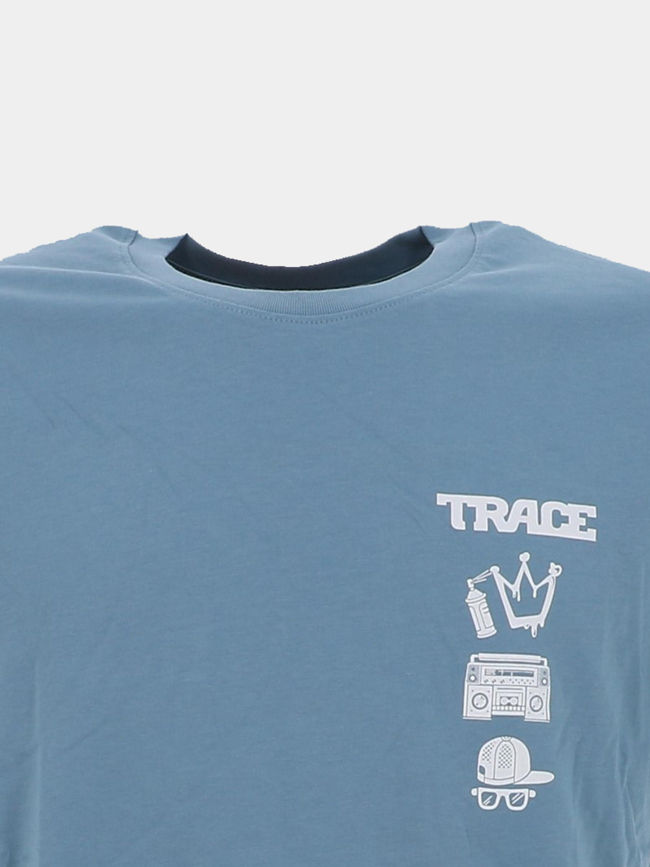 T-shirt à manches courtes trace boom bleu homme - Jack & Jones