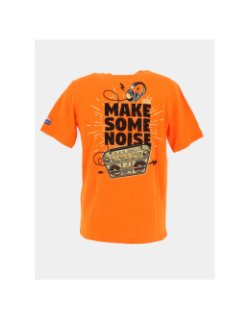 T-shirt manches courtes trace boom orange homme - Jack & Jones