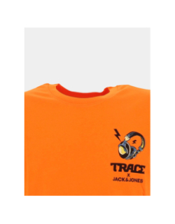 T-shirt manches courtes trace boom orange homme - Jack & Jones