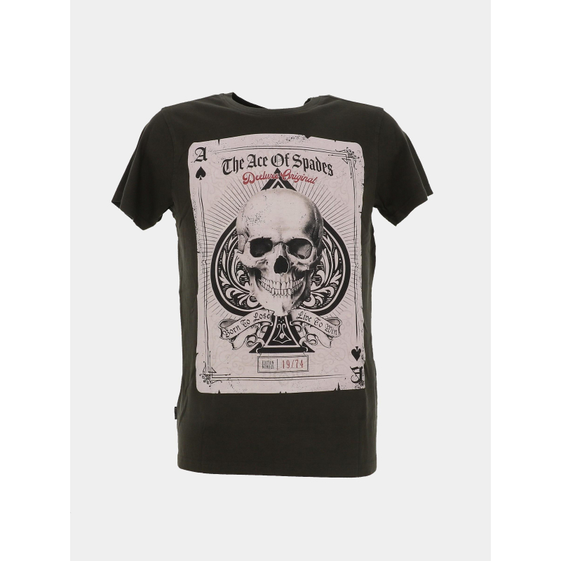 T-shirt ace of spades skull kaki homme - Deeluxe