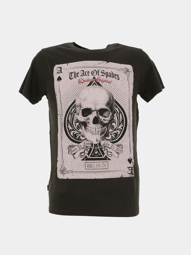 T-shirt ace of spades skull kaki homme - Deeluxe