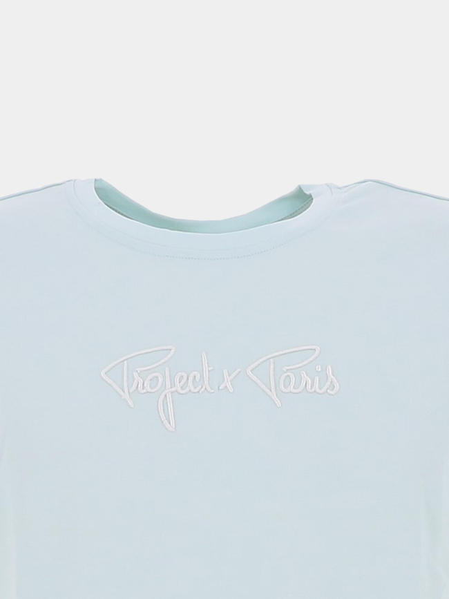 T-shirt logo brodé vert d'eau enfant - Project X Paris