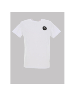 T-shirt droit logo relief blanc homme - Helvetica