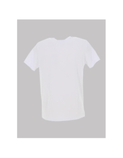 T-shirt droit logo relief blanc homme - Helvetica